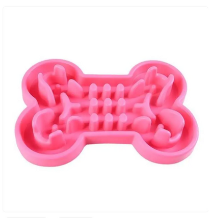 Slow Feed Bowl For Dogs - Anti-sling Bowl In Bone Design