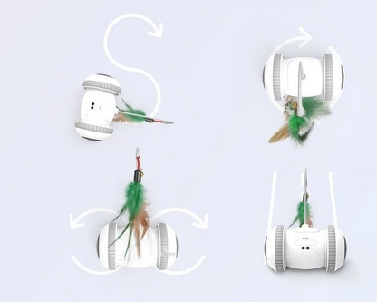 Interactive Cat Toy With Feather - Robot Toy For Cats