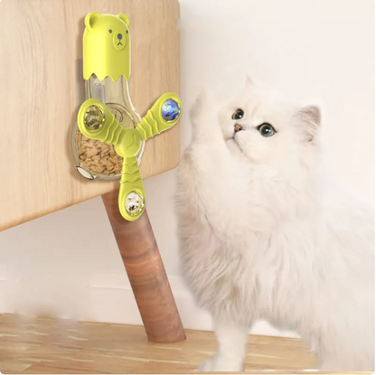 Interactive Toy For Pets - Bear-shaped Food Dispenser With Rotating Arms