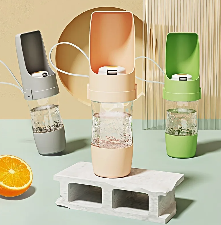 Foldable Water Bottle For Pets With Food Container