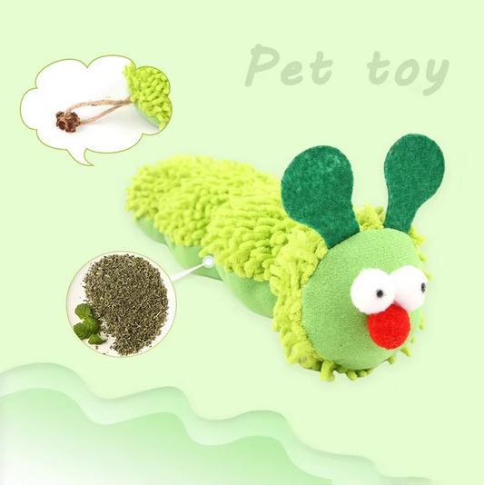 Cat Toy Caterpillar - Soft Cuddly Toy With Catnip