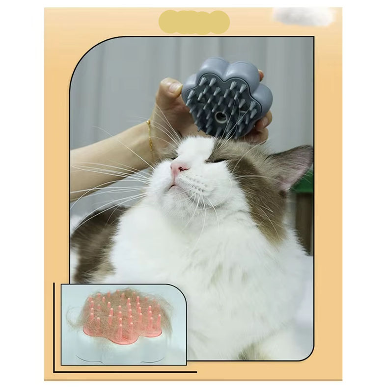 Electric Pet Brush With Spray Function For Gentle Coat Cleaning