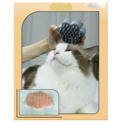 Electric Pet Brush With Spray Function For Gentle Coat Cleaning