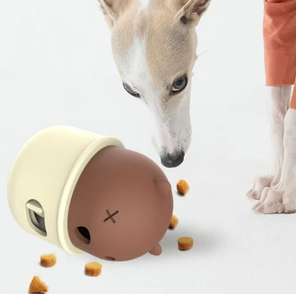 Interactive Dog Toy - Bear Shape With Click Mechanism For Dogs