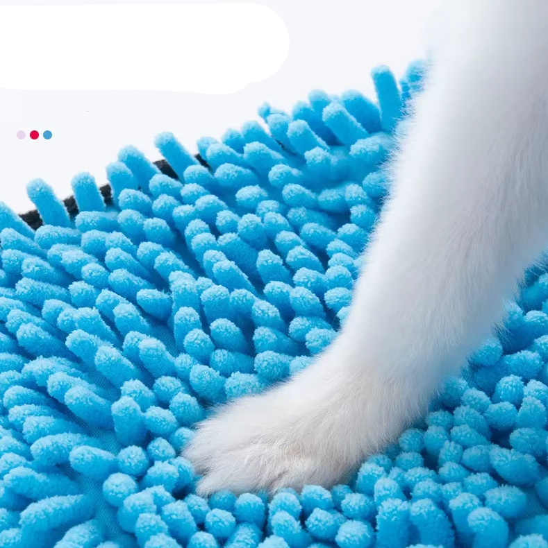 Microfibre Pet Towel With Glove - Super Absorbent Soft Drying Towel For Dogs Cats