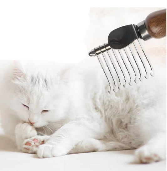 Comb For Grooming - Stainless Steel Teeth With Wooden Handle For Detangling