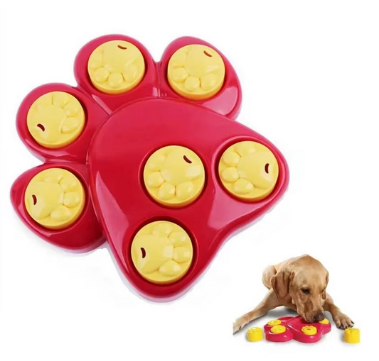 Dog Toy Feeding Station With Paw Design - Interactive Toy For Dogs For Mental Stimulation