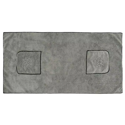 Microfibre Towel for Pets with Integrated Handbags