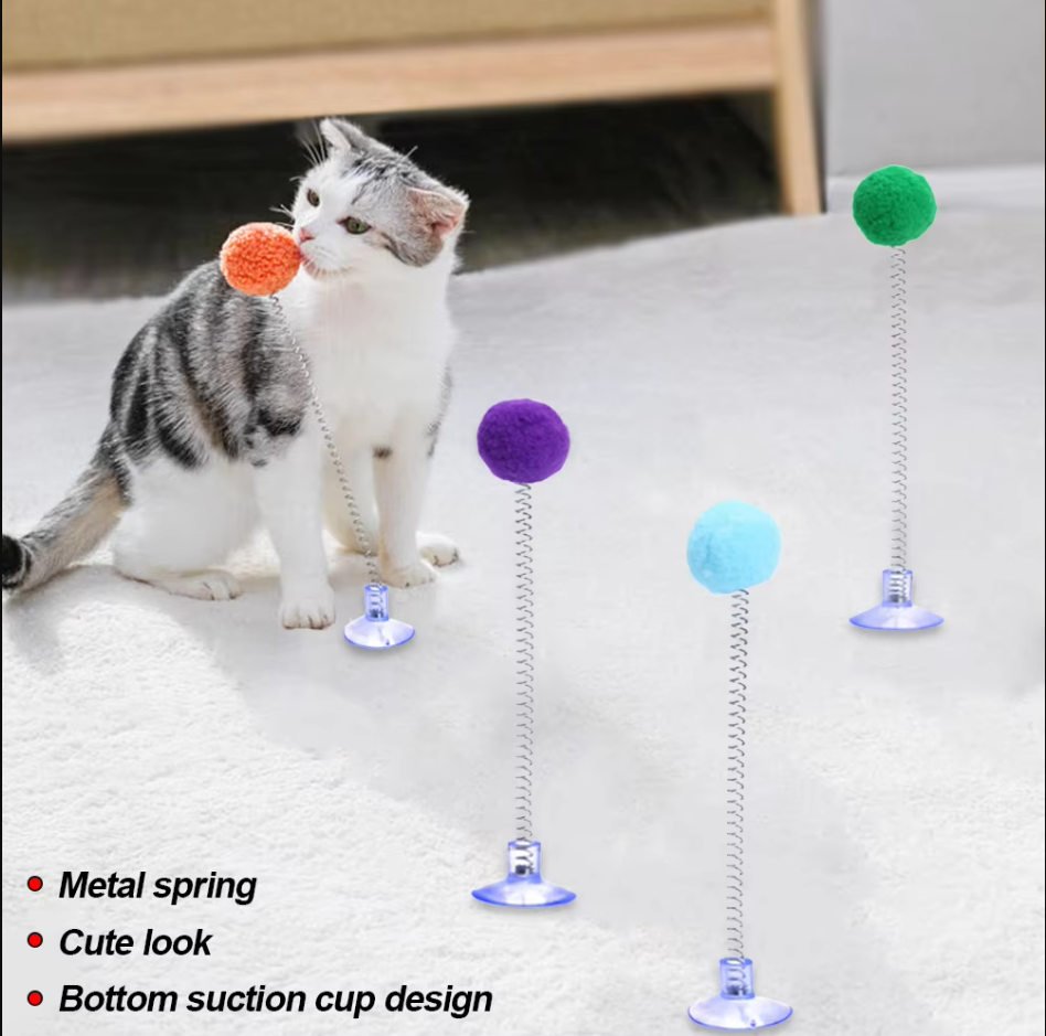Federball With Suction Cup - Interactive Cat Toy