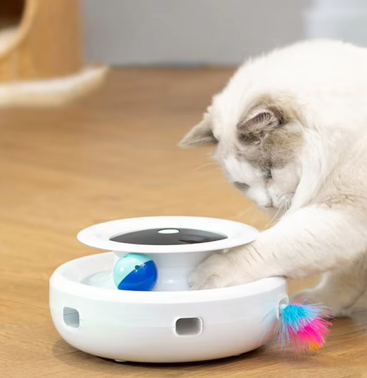 Interactive Cat Toy With Moving Led Light
