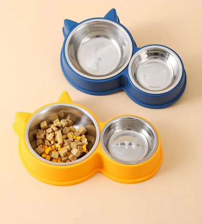 Cat Plate Set With Cat Ears And Non - Slip Base