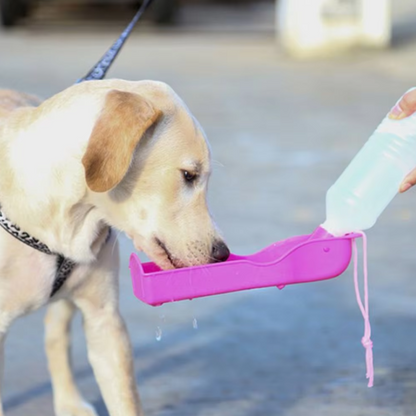 Portable Drinking Bottle For Dogs With Integrated Bowl - Ideal For On The Go
