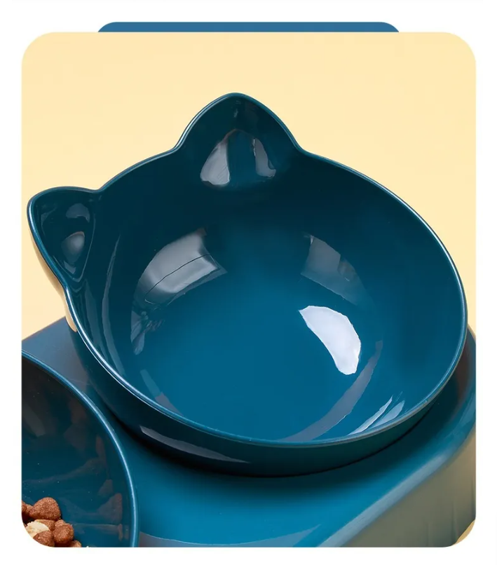 Multipurpose Cat Bowl With 3 Bowls - Anti-slip Design For Water Snacks And Food