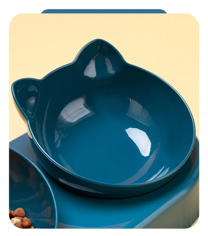 Multipurpose Cat Bowl With 3 Bowls - Anti-slip Design For Water Snacks And Food