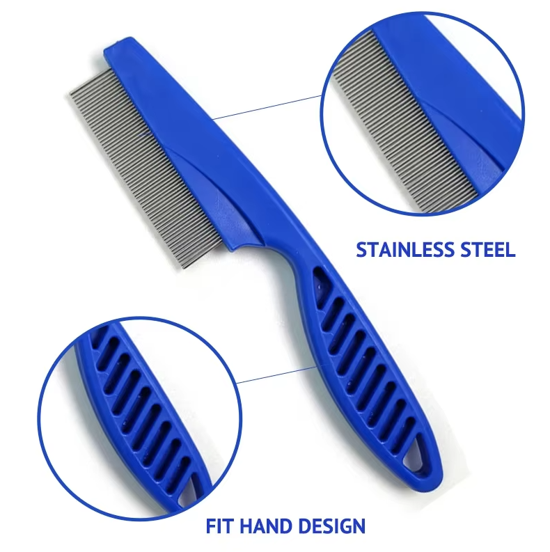 Flea Comb Set For Pets - Fine Tooth Combs For Dogs & Cats