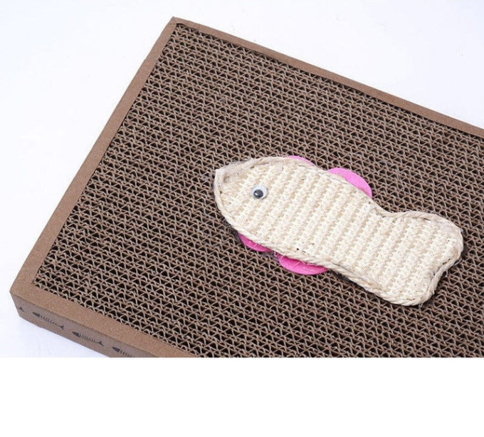Cat Scratching Mat With Fish Toy - Environmentally Friendly And Stable