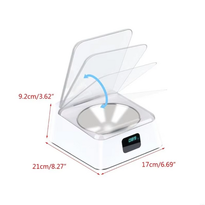 Automatic Food Dispenser For Cats With Digital Display And Lid