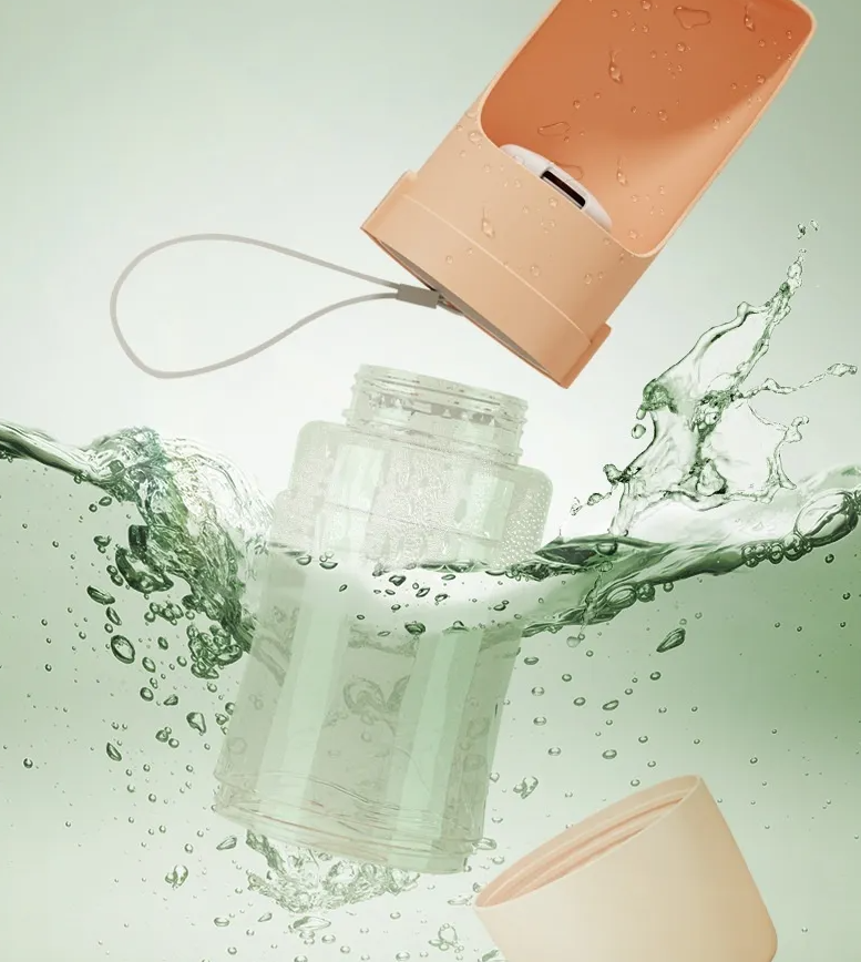 Foldable Water Bottle For Pets With Food Container