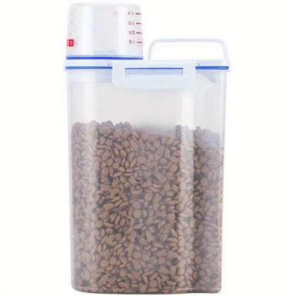 Food Dispenser For Pets With Measuring Cup