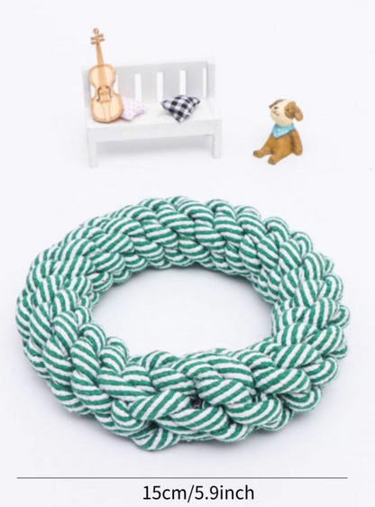 Robust Chewing Ring For Dogs - Natural Rope Toy For Healthy Gums