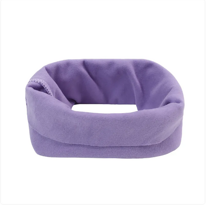 Soft Neck Support Cushion For Relaxation - Comfortable Travel Cushion In Black And Purple