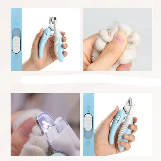 Electric Claw Clippers For Pets - Precise Safe With Led Light For Dogs Cats