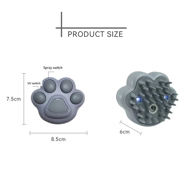 Electric Pet Brush With Spray Function For Gentle Coat Cleaning
