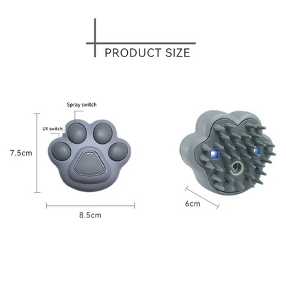 Electric Pet Brush With Spray Function For Gentle Coat Cleaning