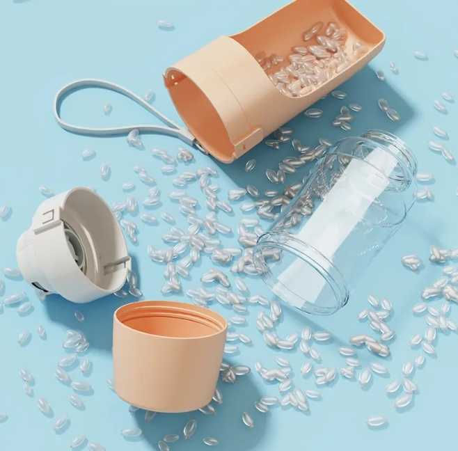 Foldable Water Bottle For Pets With Food Container