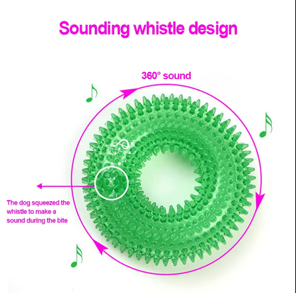 Dog Toy Chewing Ring - Robust Teething Toy For Dental Care Massage