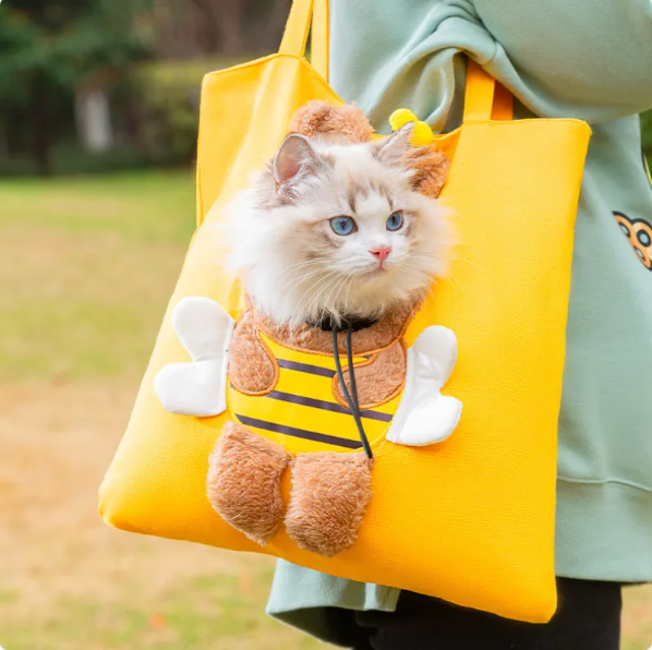 Cat Carrier Bag In Animal Costume Design - Comfortable Bag For Pets In Funny Motifs