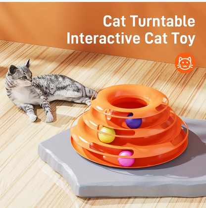 Play Tower With Balls - 3 - Stage Cat Toy