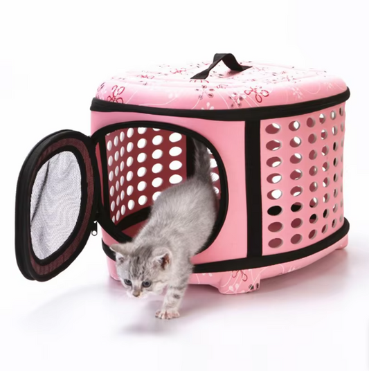 Compact Cat Carrier Bag With Ventilation - Perfect For Travel And Outings
