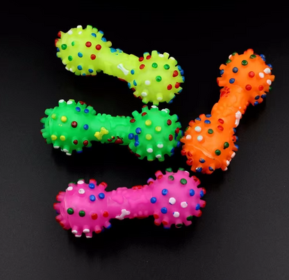 Dog Chew Toy - Colorful Chew Toys In The Shape Of Dumbbells