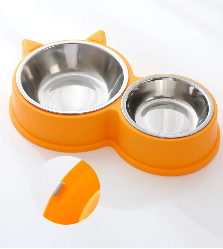 Cat Plate Set With Cat Ears And Non - Slip Base