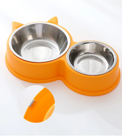 Cat Plate Set With Cat Ears And Non - Slip Base
