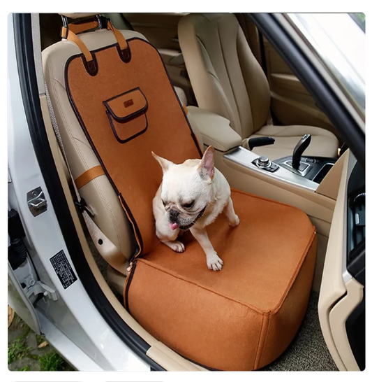 Dog Seat In The Car - Comfortable And Safe Dog Seat For The Car With Fastening Strap