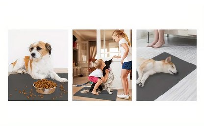 Silicone Feeding Mat For Pets - Waterproof  Non - Slip Feeding Mat For Dogs & Cats