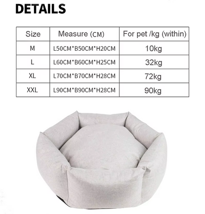 Comfortable Dog Bed - Soft Pet Bed With High Edge For More Comfort