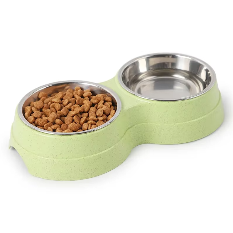 Double Plate Set For Dogs With Non - Slip Base