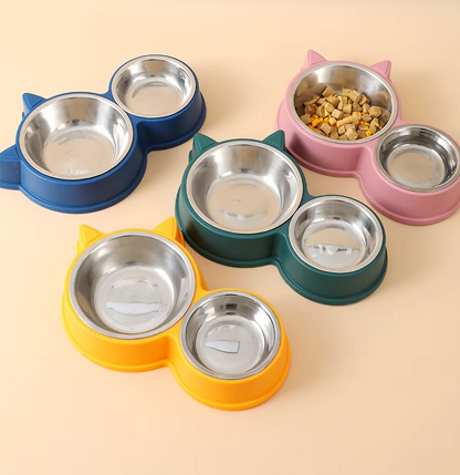 Cat Plate Set With Cat Ears And Non - Slip Base