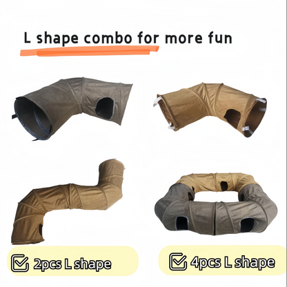 Cat Tunnel With Viewing Window - Play And Hiding Fun For Active House Cats