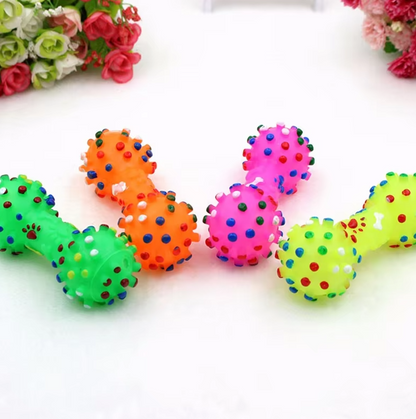 Dog Chew Toy - Colorful Chew Toys In The Shape Of Dumbbells