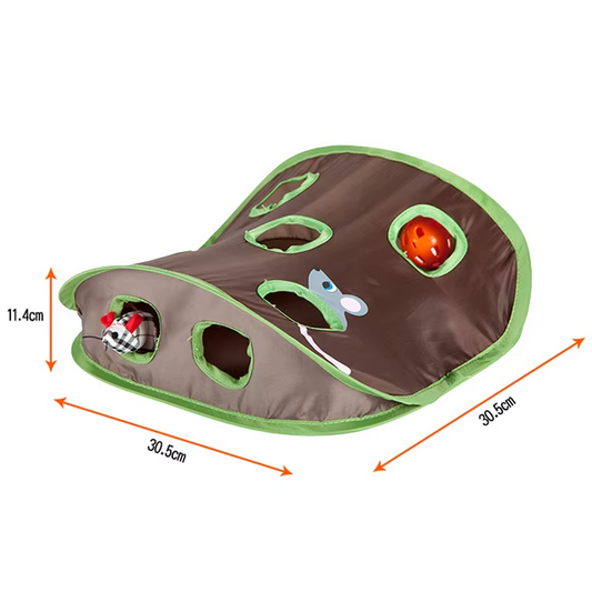 Cat Play Mat With Hide And Seek - Interactive Hunting Activity Mat