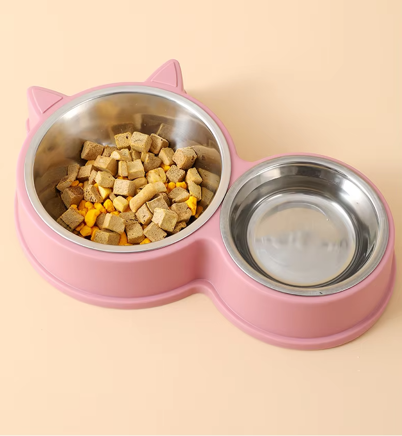 Cat Plate Set With Cat Ears And Non - Slip Base