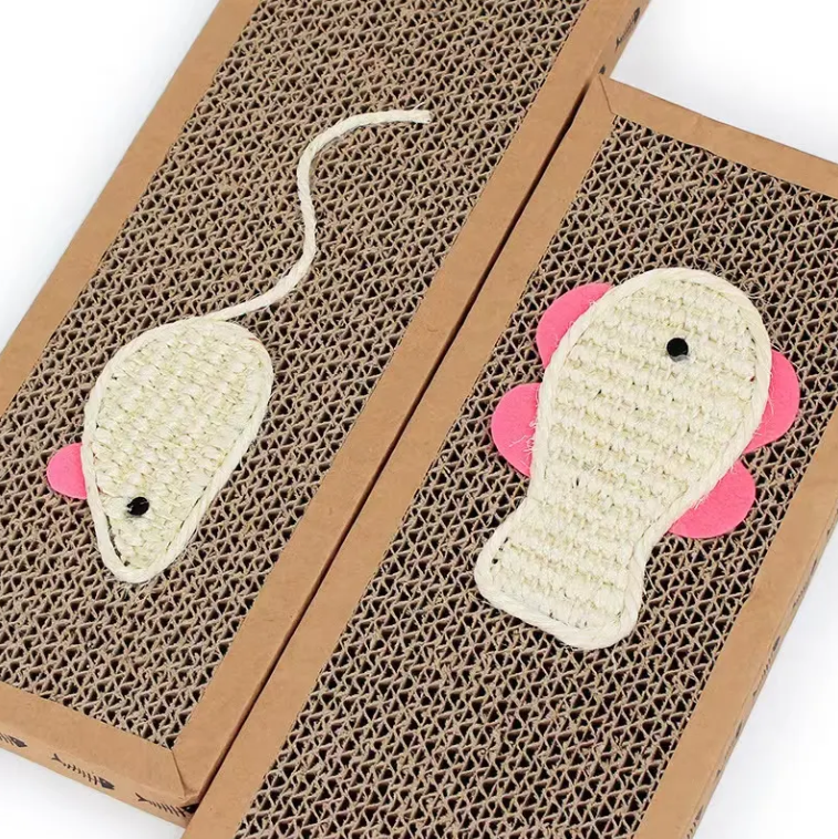 Cat Scratching Mat With Fish Toy - Environmentally Friendly And Stable
