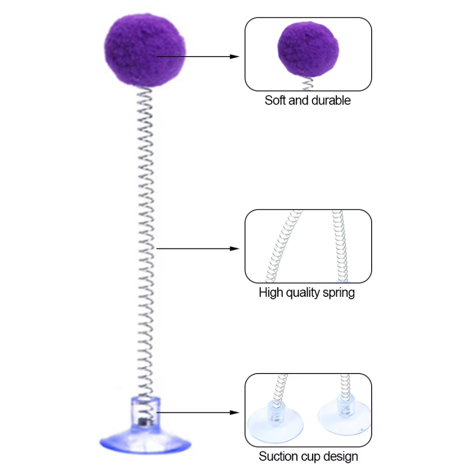 Federball With Suction Cup - Interactive Cat Toy