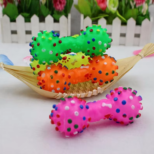 Dog Chew Toy - Colorful Chew Toys In The Shape Of Dumbbells