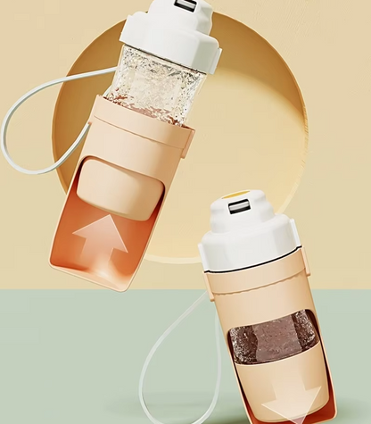 Foldable Water Bottle For Pets With Food Container