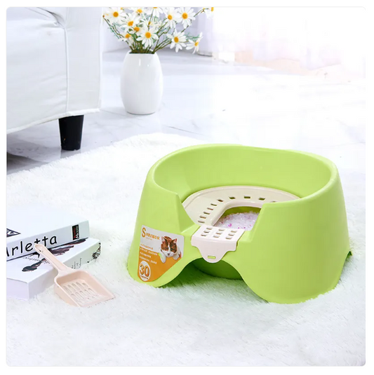 Cat Litter Tray With Scoop - Hygienic And Practical Cat Litter Tray Made Of Plastic